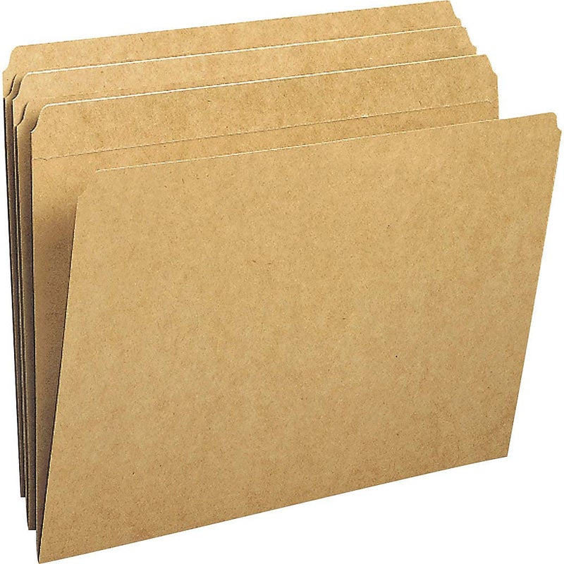 Smead File Folder, Reinforced Straight-Cut Tab, Letter Size, Kraft, 100 Per Box (10710) - Image 1